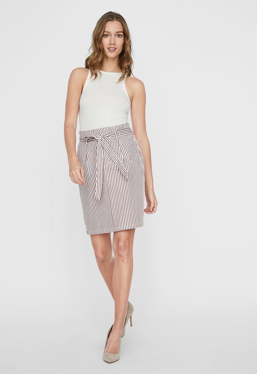 Vero Moda - Roma short sleeve rib top vip - snow