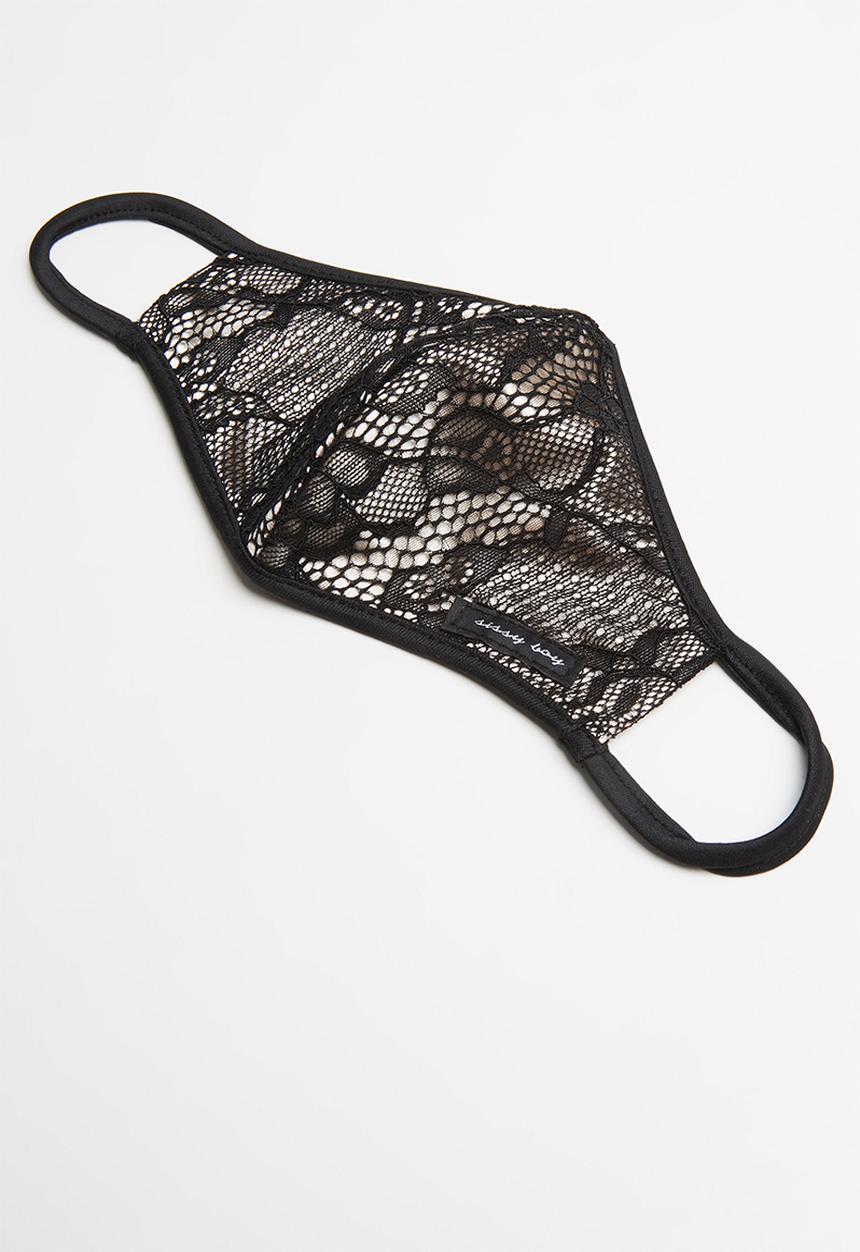 SISSY BOY - Lacie lace face mask - black & neutral
