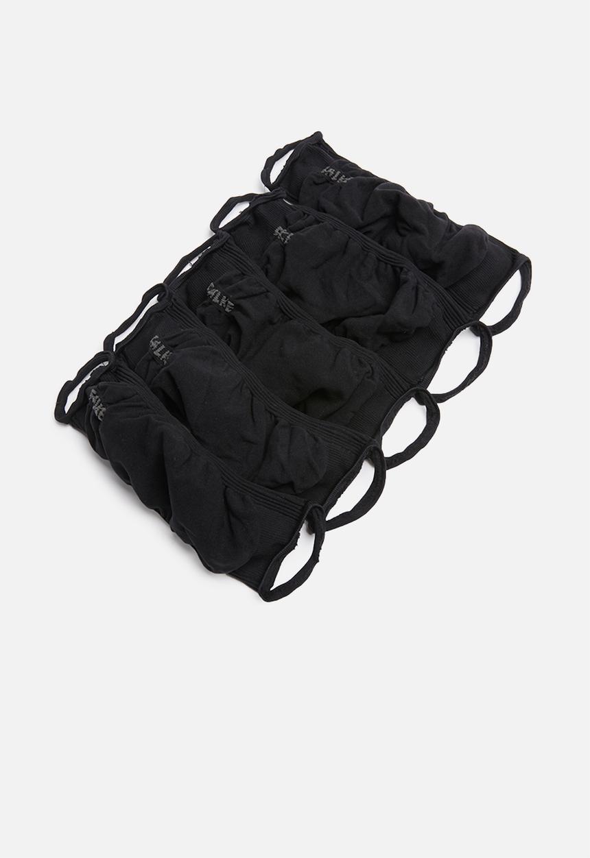 Falke - Falke 5 pack double layer face masks - black