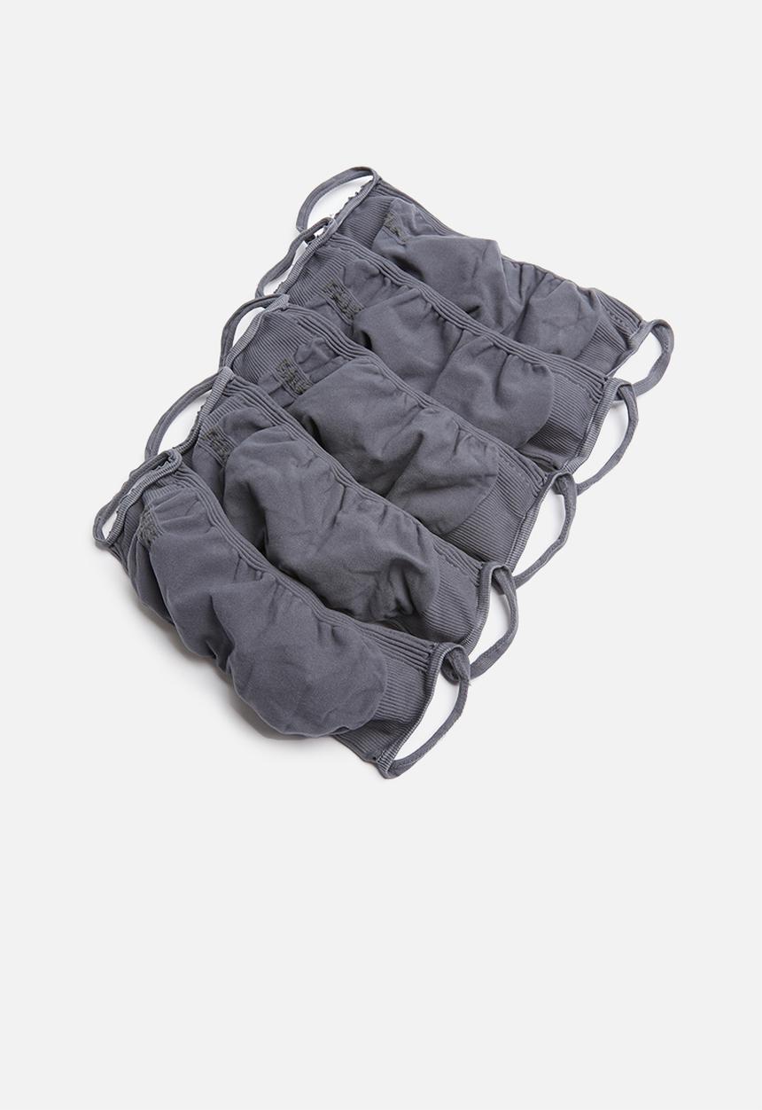 Falke - Falke 5 pack double layer face masks - grey