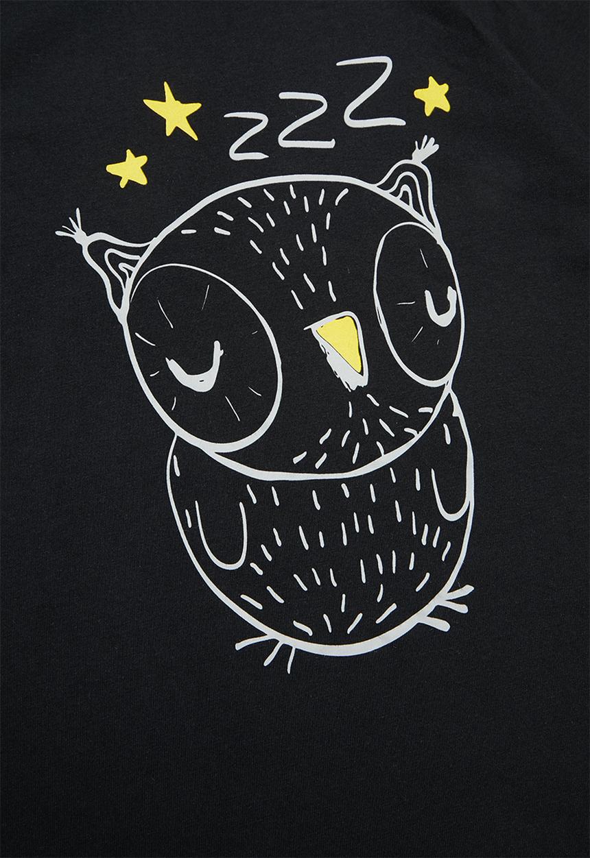 Pop Candy - Boys tee & pants pj set - black & grey melange