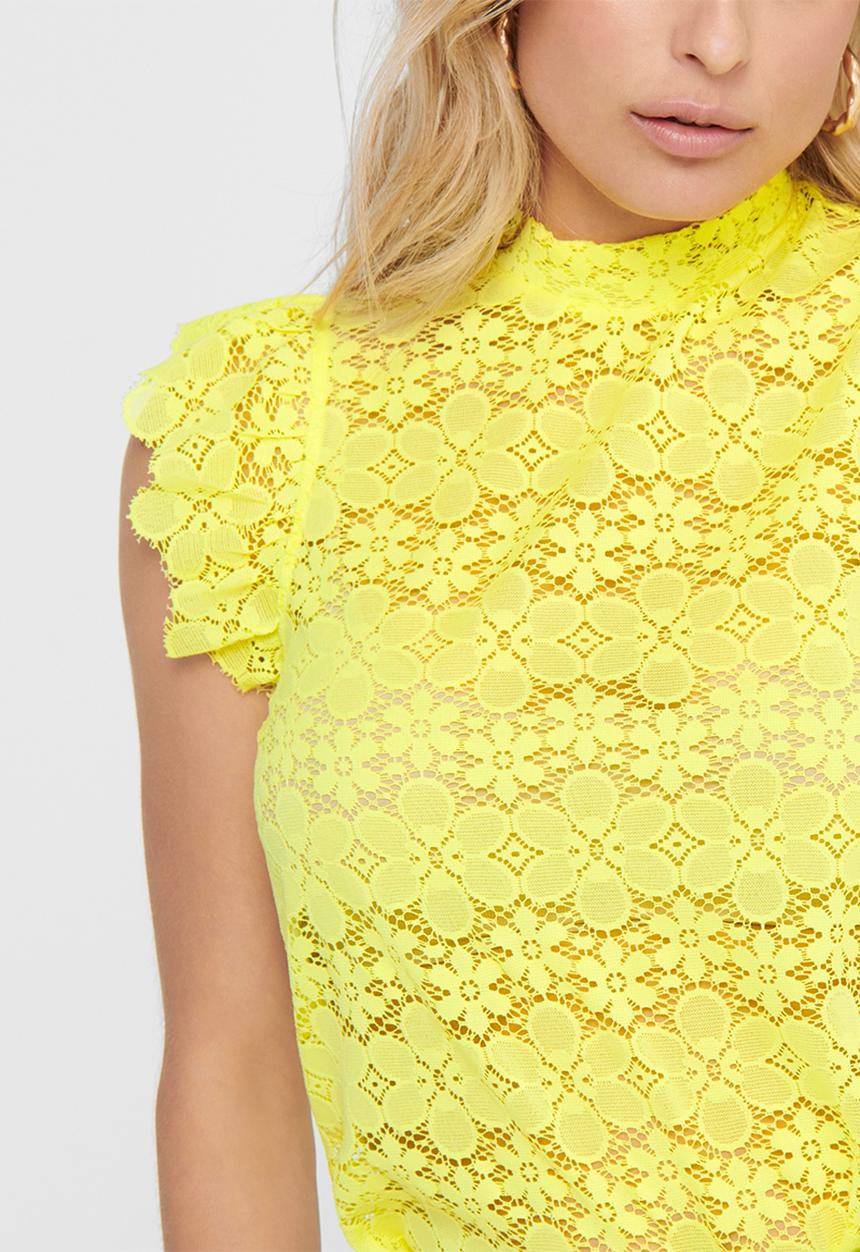 Jacqueline de Yong - Blond short sleeve top - yellow 