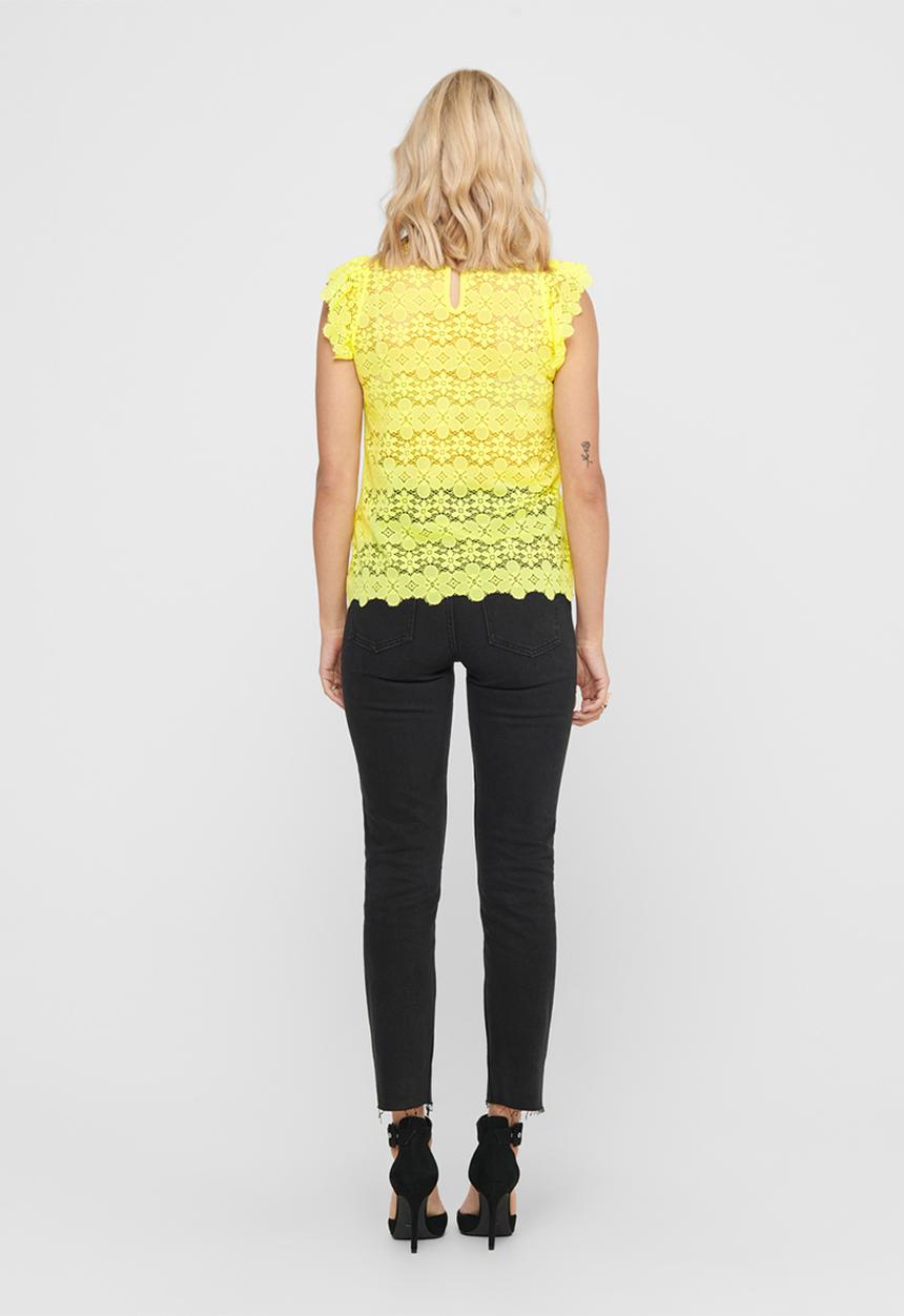 Jacqueline de Yong - Blond short sleeve top - yellow 
