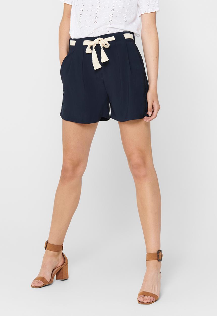 Jacqueline de Yong - Tomika belt shorts - navy 
