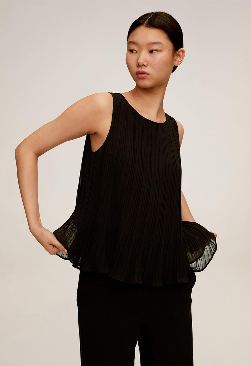 MANGO - Blouse balun - black