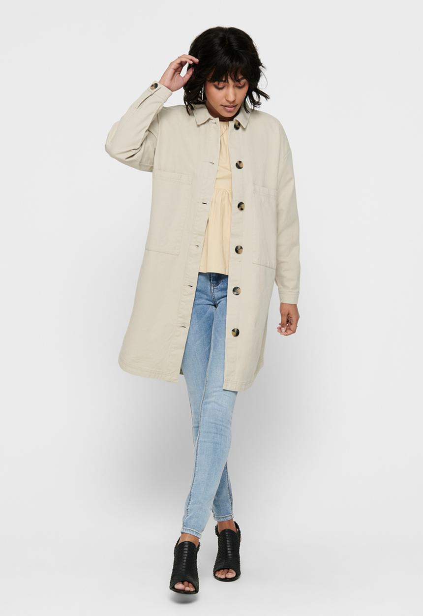 Jacqueline de Yong - Slam worker pocket shirt - beige 