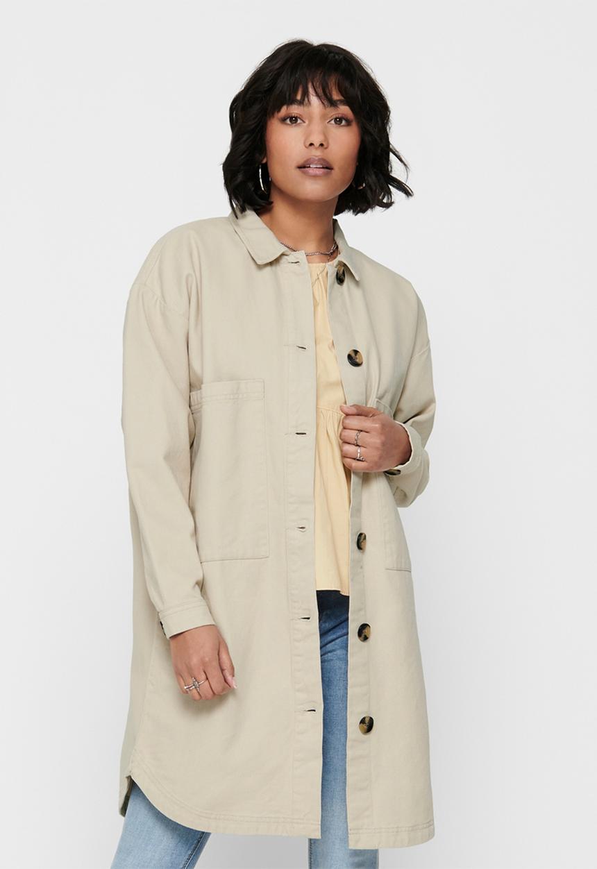 Jacqueline de Yong - Slam worker pocket shirt - beige 