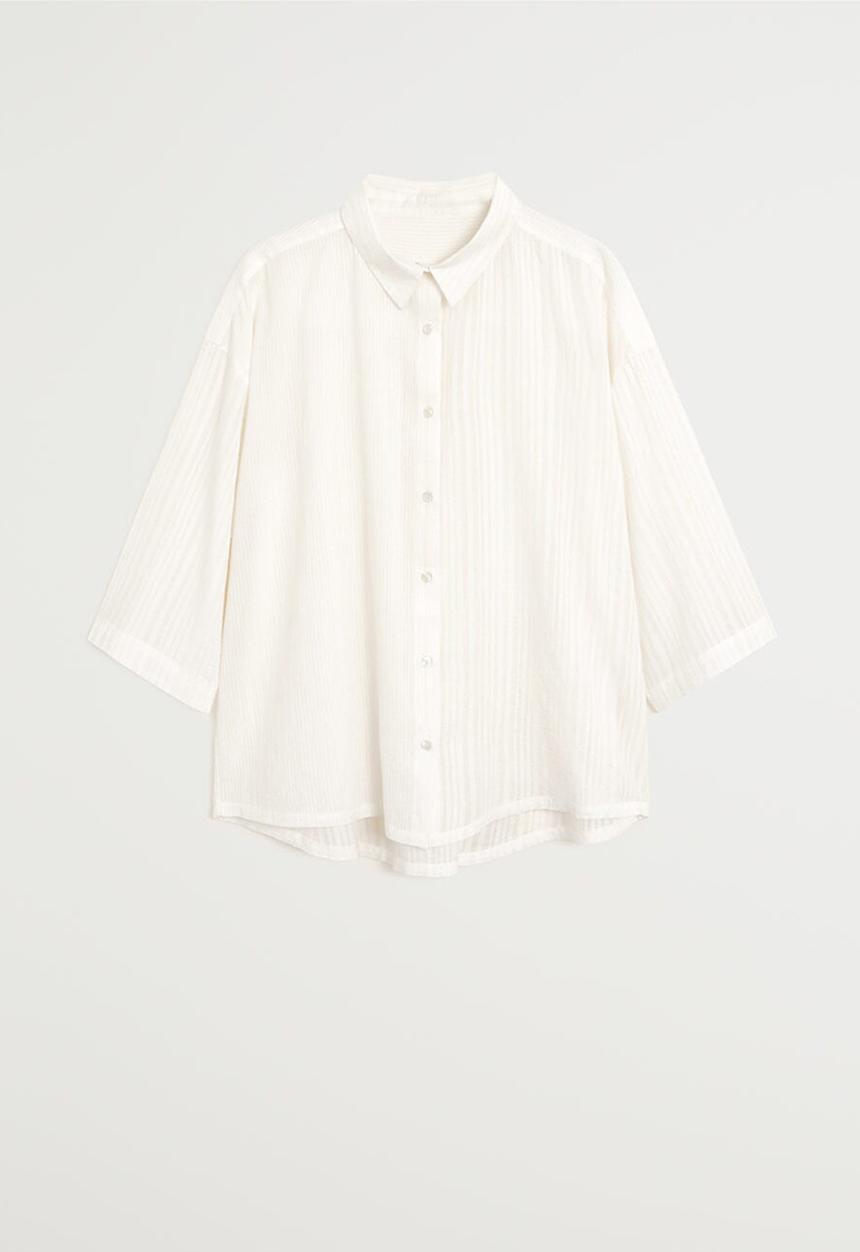 MANGO - Shirt dad - white