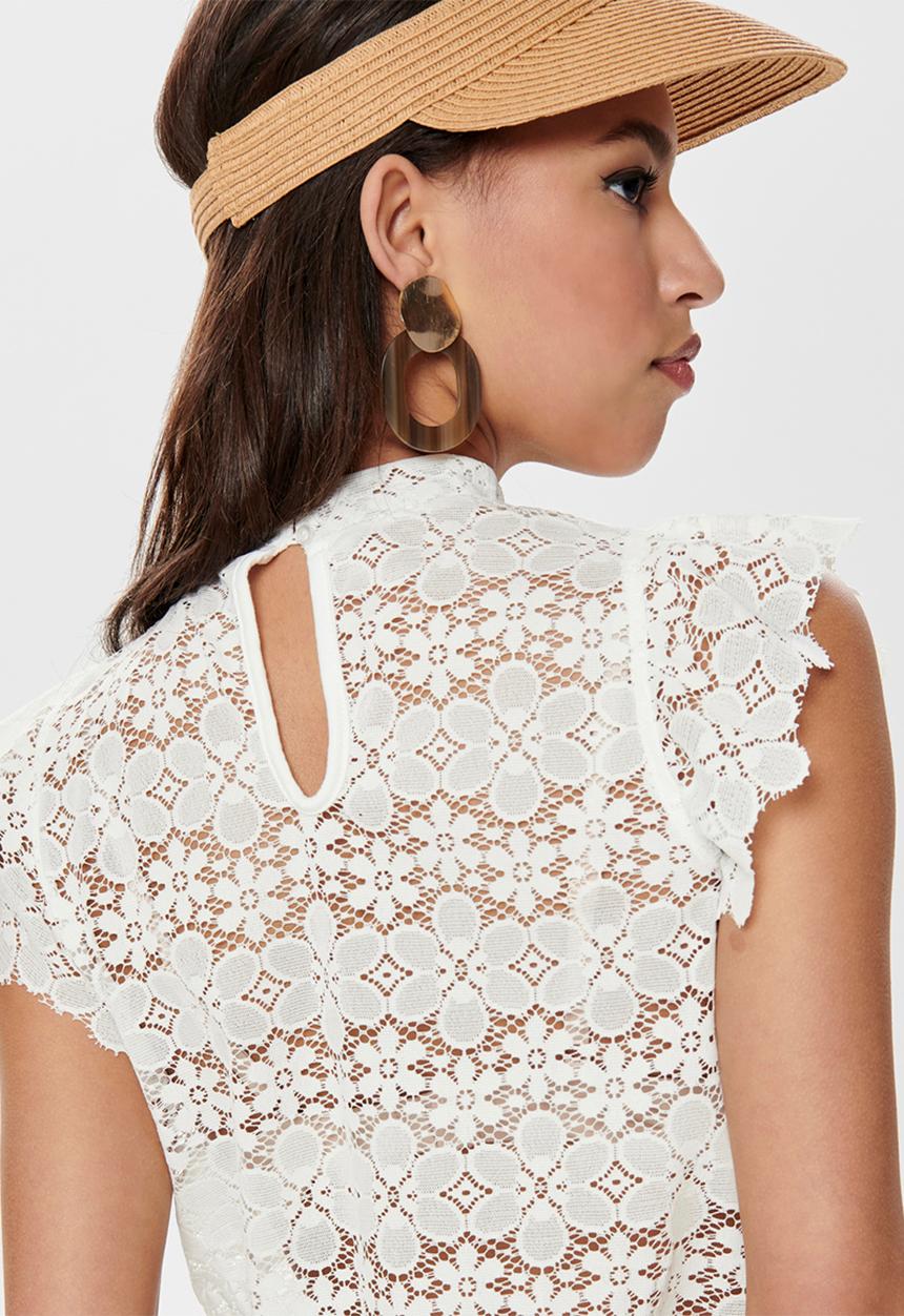 Jacqueline de Yong - Blond short sleeve top - cream 