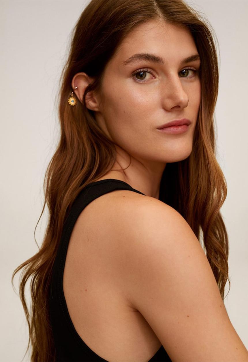 MANGO - Top basic - black