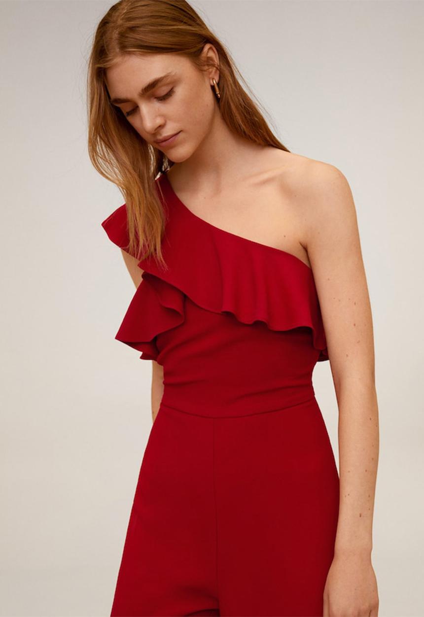 MANGO - Vol jumpsuit - dark red