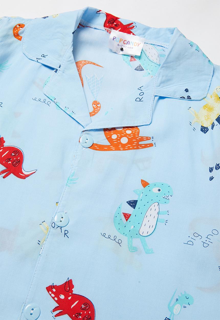 Pop Candy - Boys woven pj set - blue