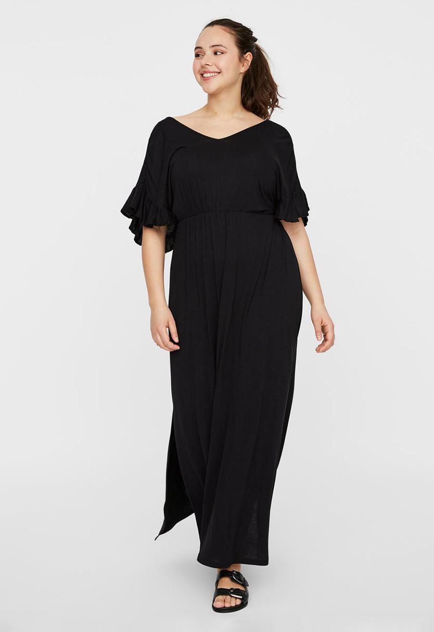 Vero Moda - Plus donna batwing sleeve maxi dress - black