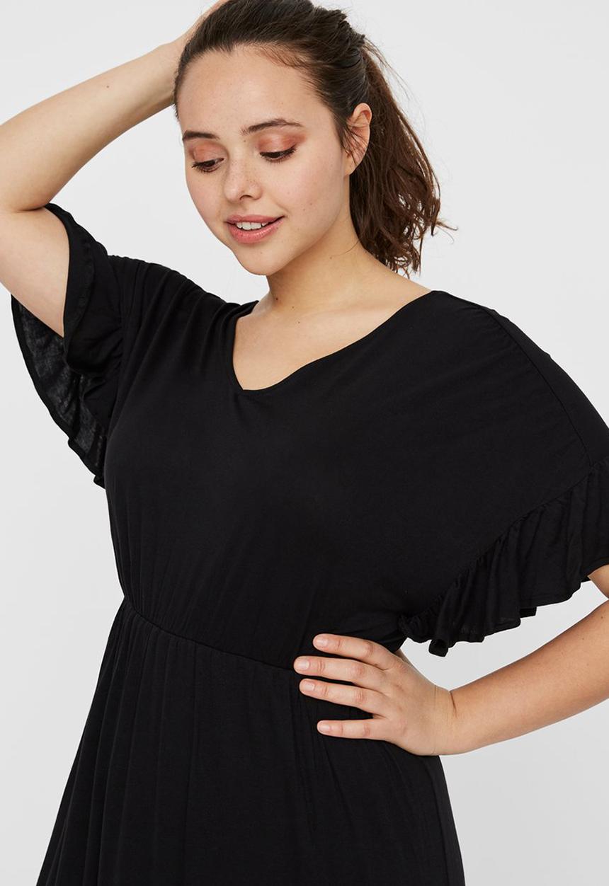 Vero Moda - Plus donna batwing sleeve maxi dress - black
