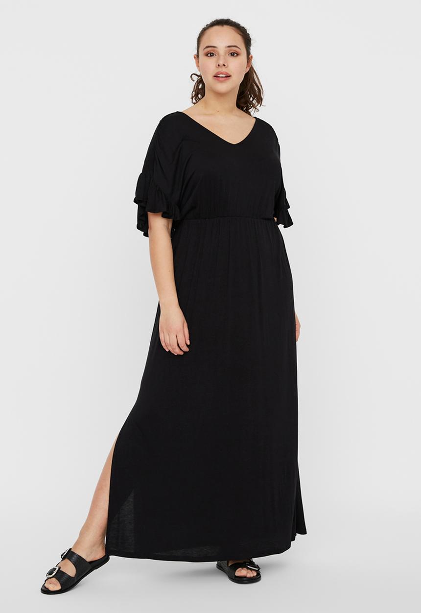 Vero Moda - Plus donna batwing sleeve maxi dress - black
