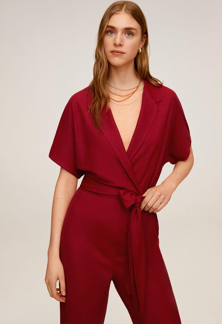 MANGO - Jumpsuit thalia - dark red