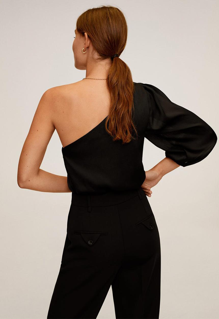 MANGO - Blouse lai - black