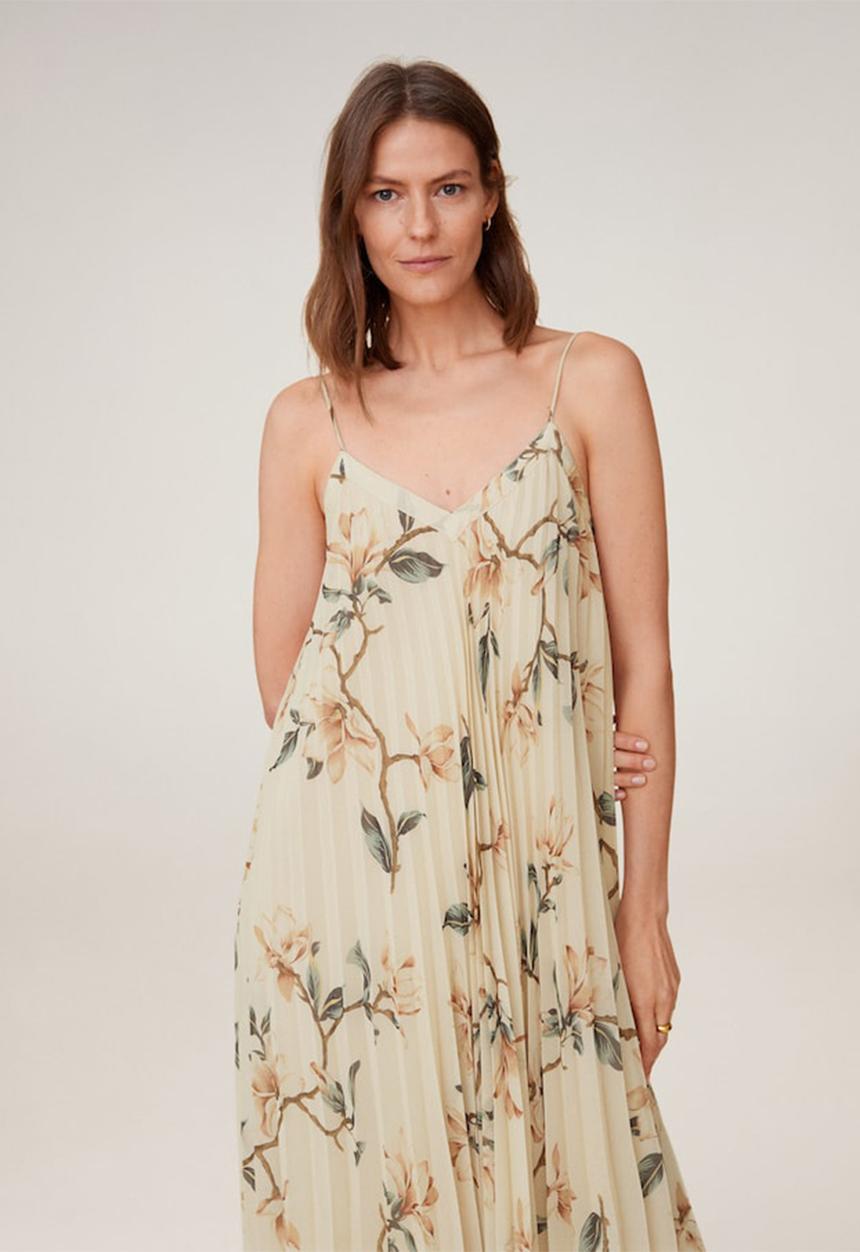 MANGO - Dress vainica - neutral 