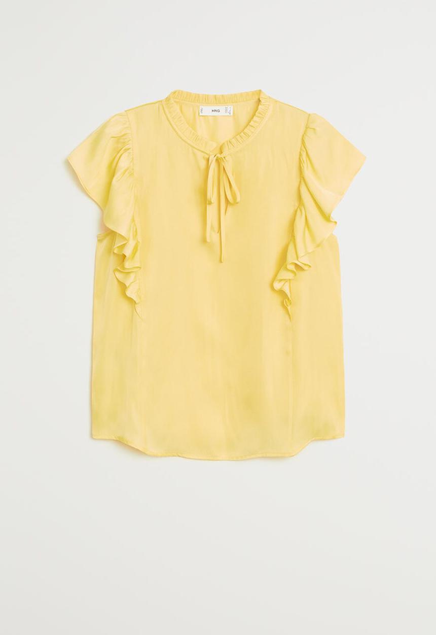MANGO - Blouse fulplit - yellow