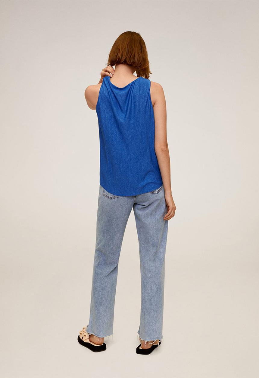 MANGO - Top rever - blue