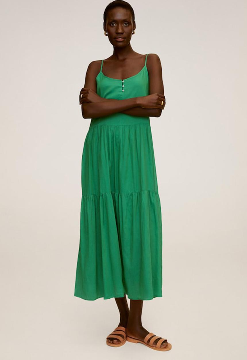 MANGO - Dress soli - green