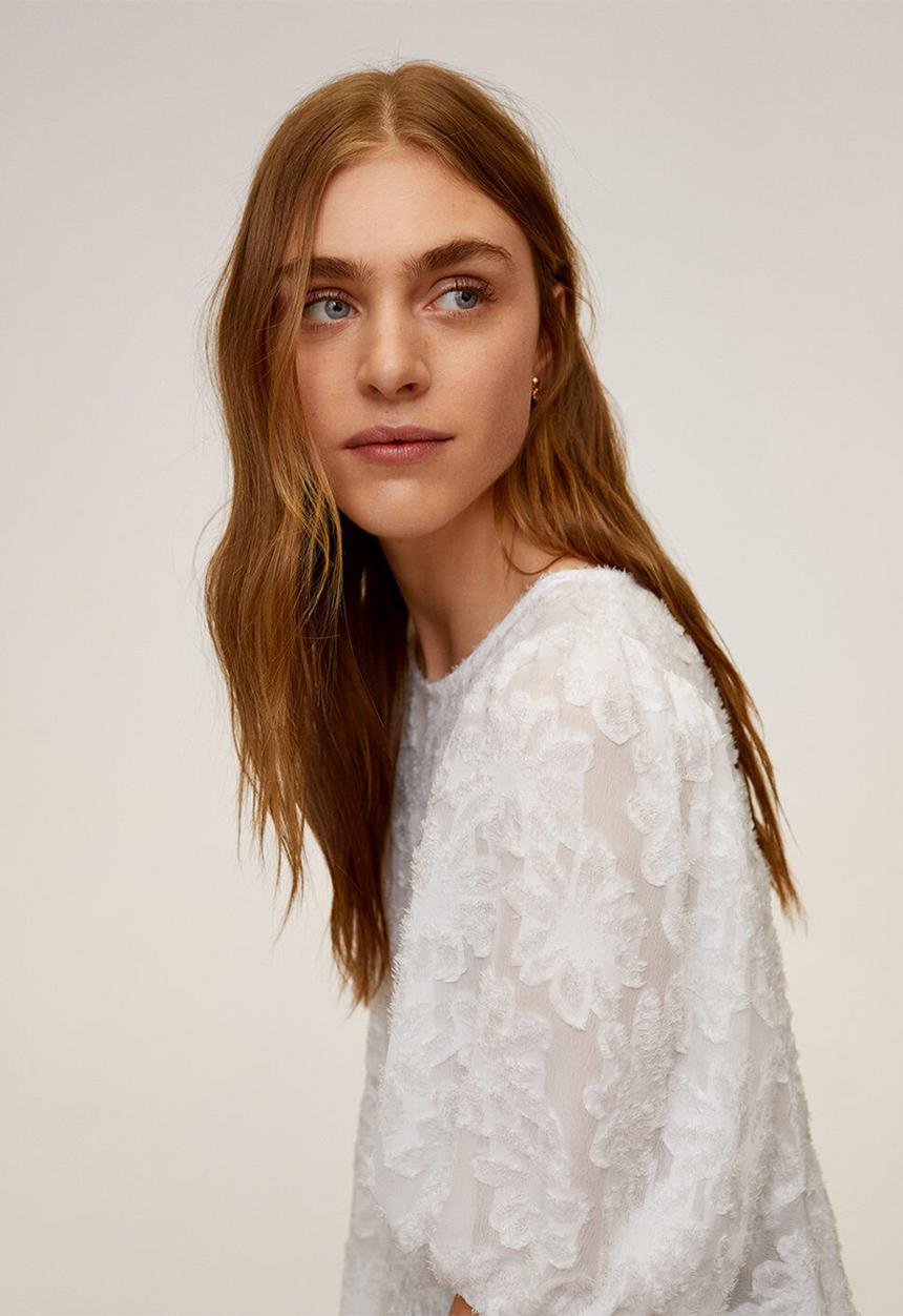 MANGO - Blouse garbi - white