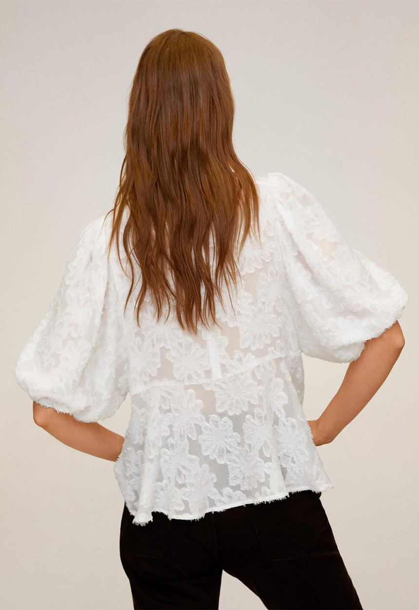 MANGO - Blouse garbi - white