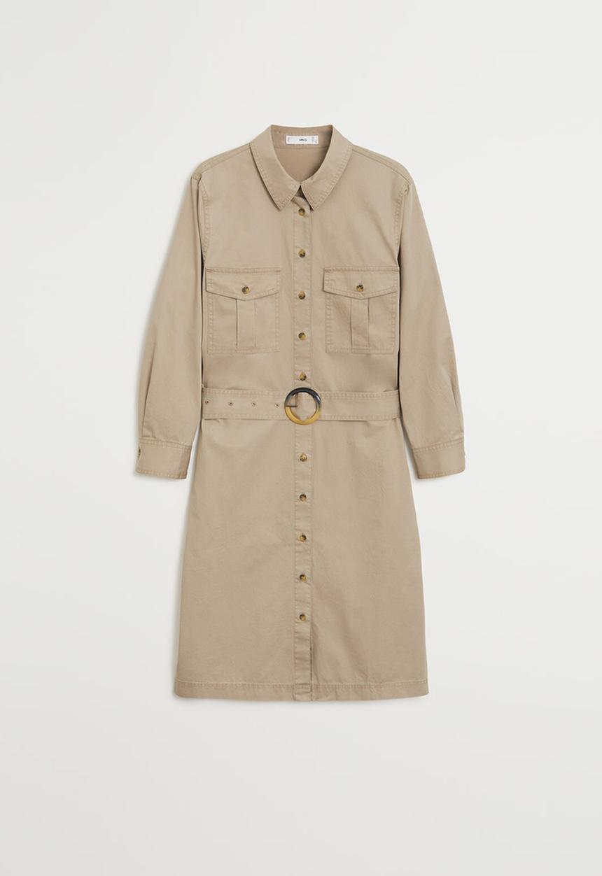 MANGO - Seul dress - brown