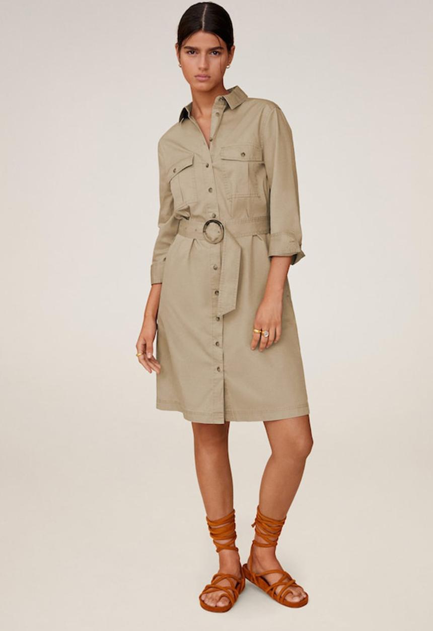 MANGO - Seul dress - brown