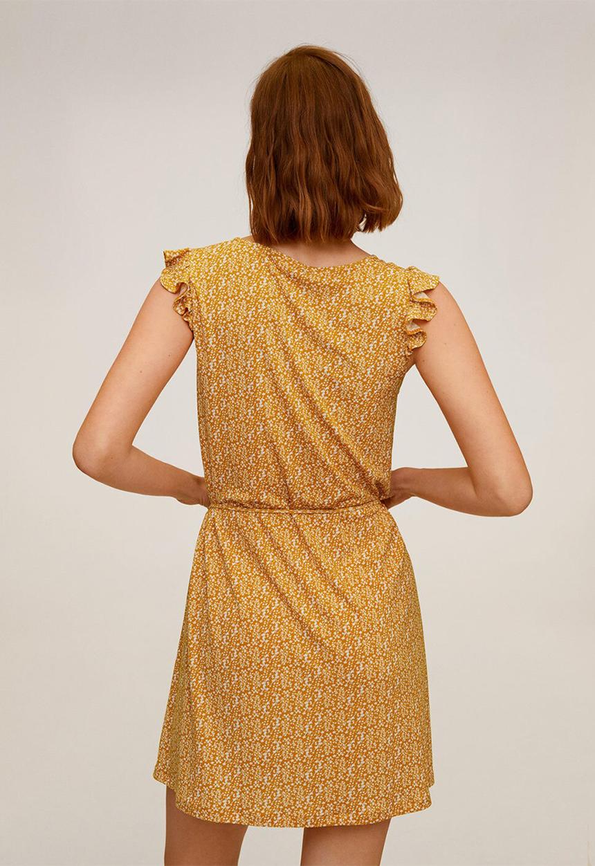 MANGO - Dress gala - mustard