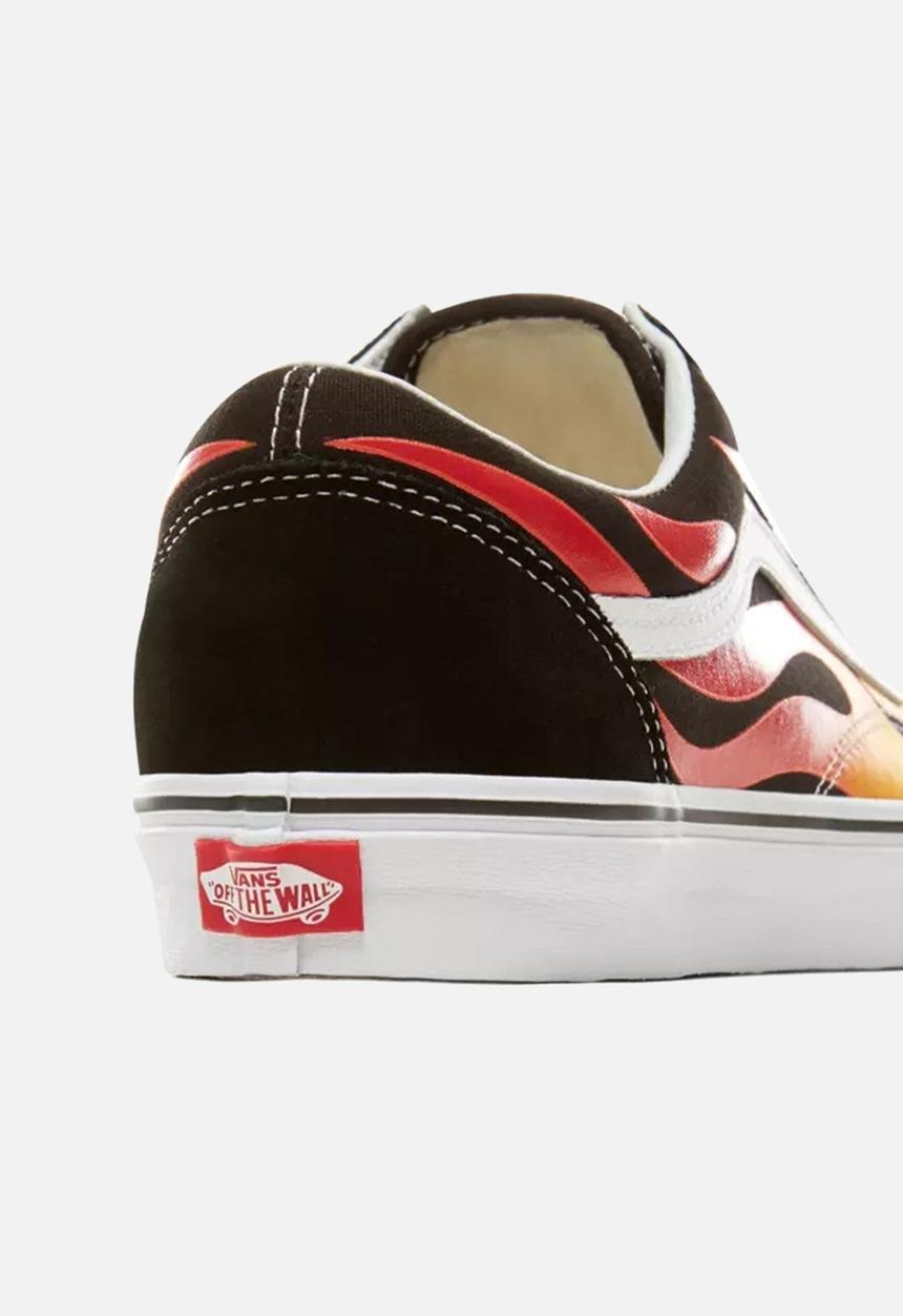 Vans - Old Skool - (flame) black/black/true white