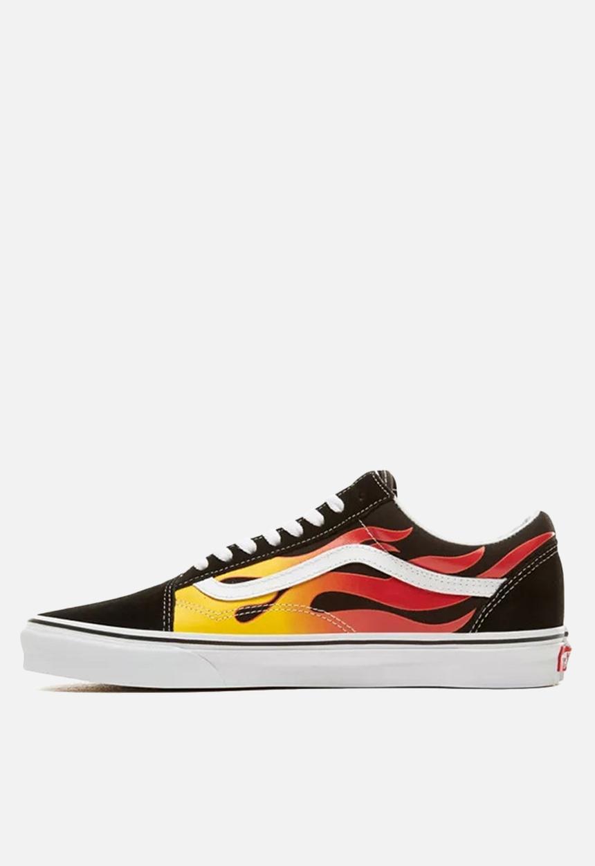 Vans - Old Skool - (flame) black/black/true white