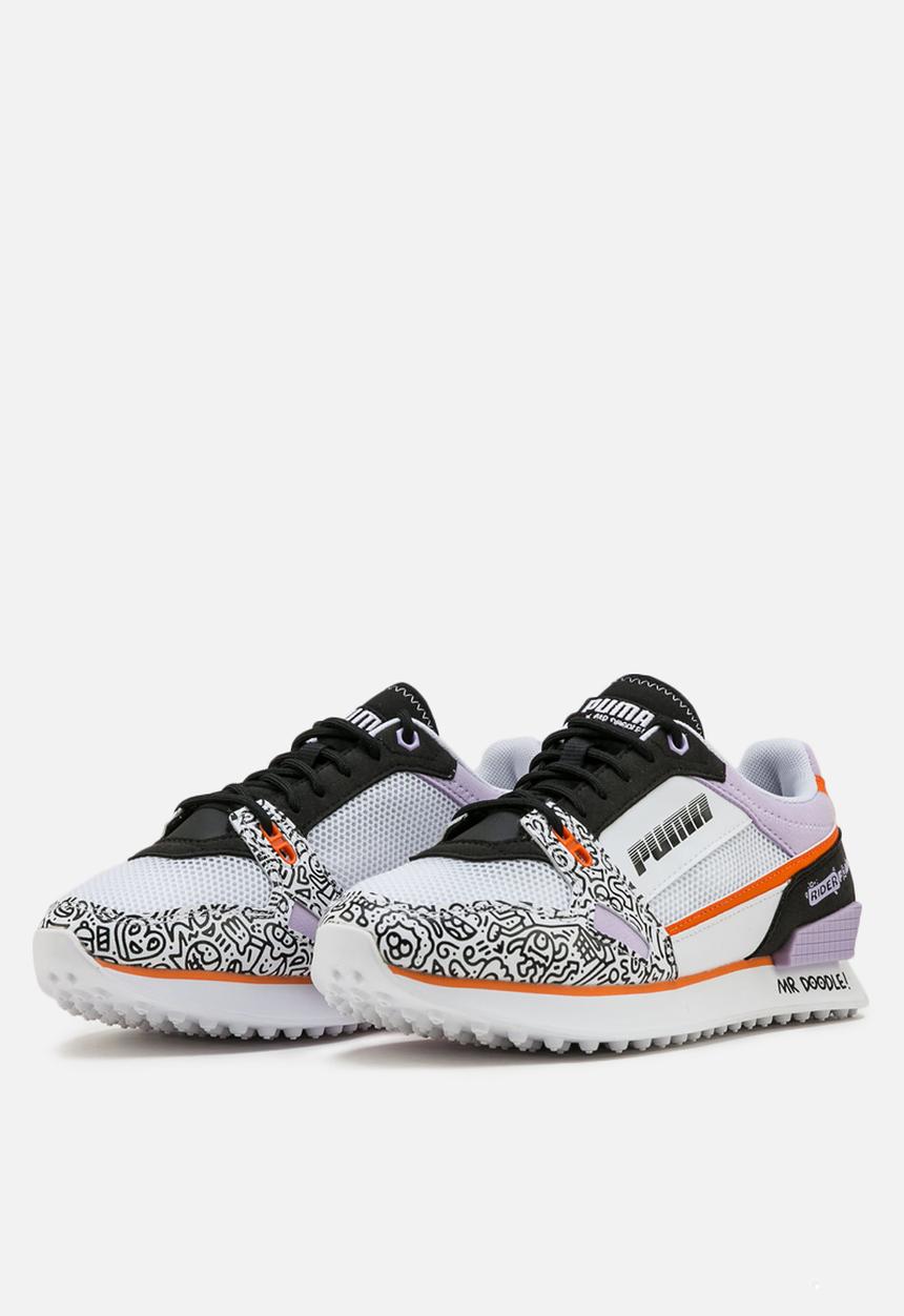PUMA Select - Mile Rider Mr Doodle - puma white-puma black-dragon fire