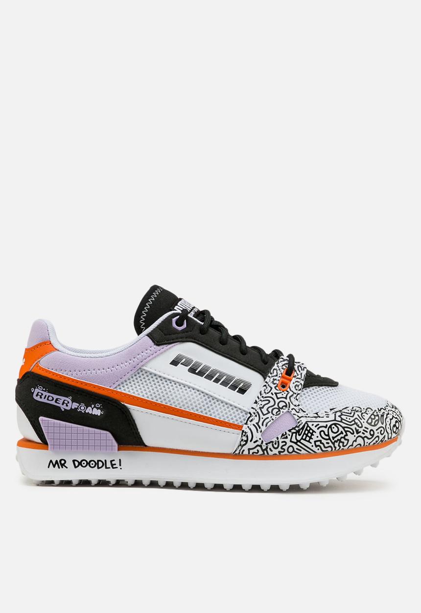 PUMA Select - Mile Rider Mr Doodle - puma white-puma black-dragon fire