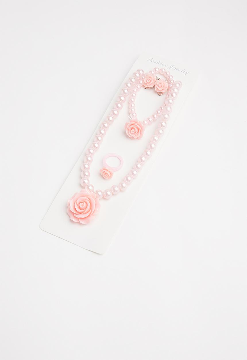 Pop Candy - Pearl necklace & bracelet - pink