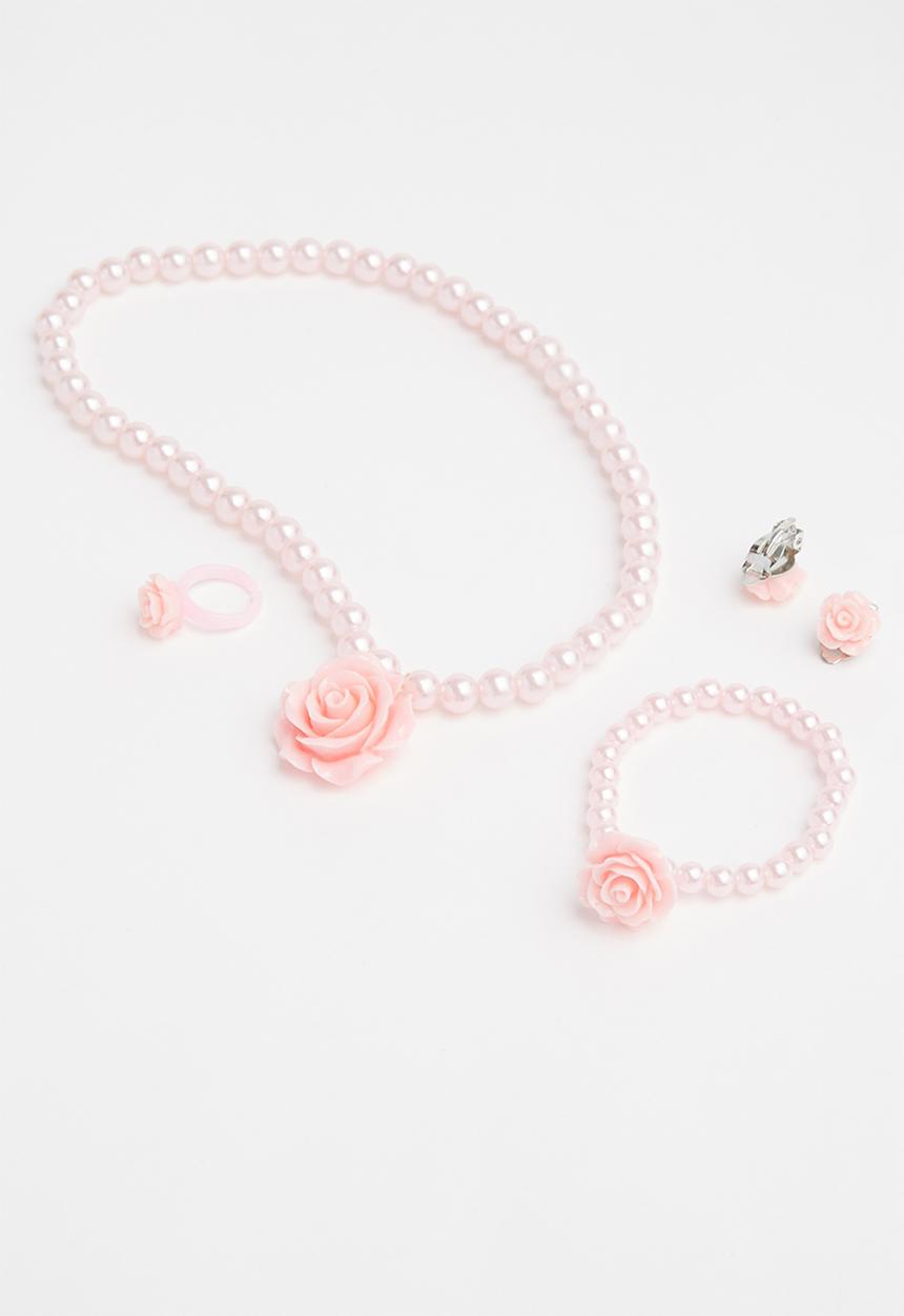 Pop Candy - Pearl necklace & bracelet - pink