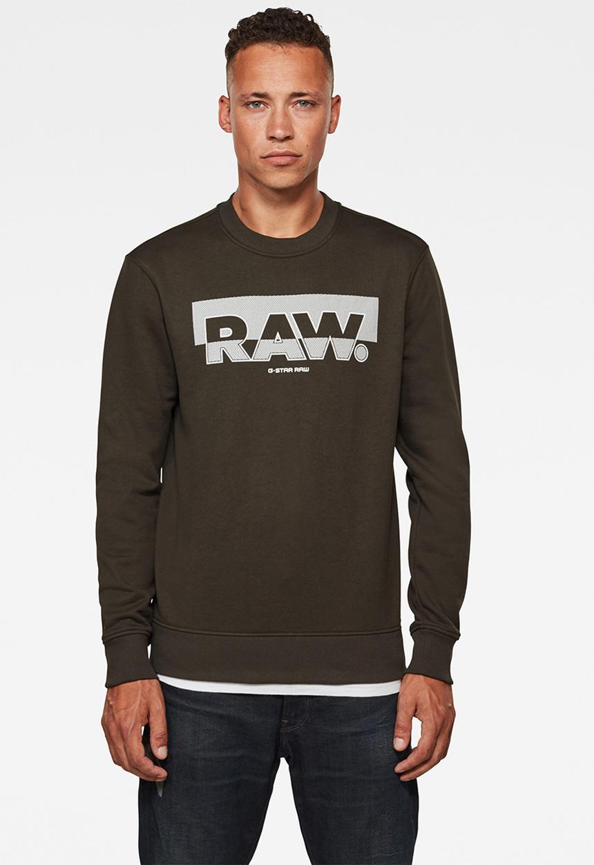 G-STAR - Raw block raster long sleeve top - asfalt 