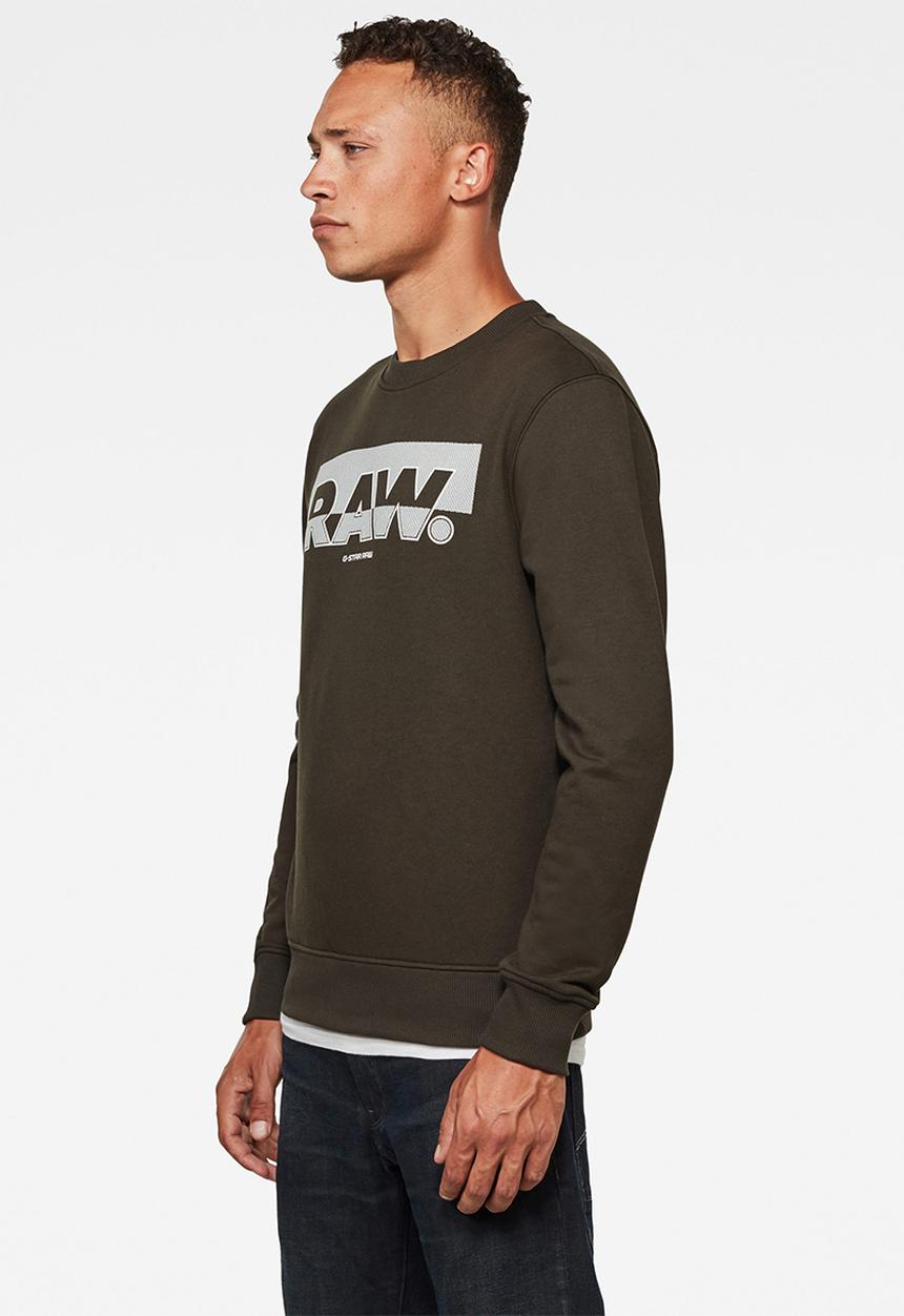 G-STAR - Raw block raster long sleeve top - asfalt 