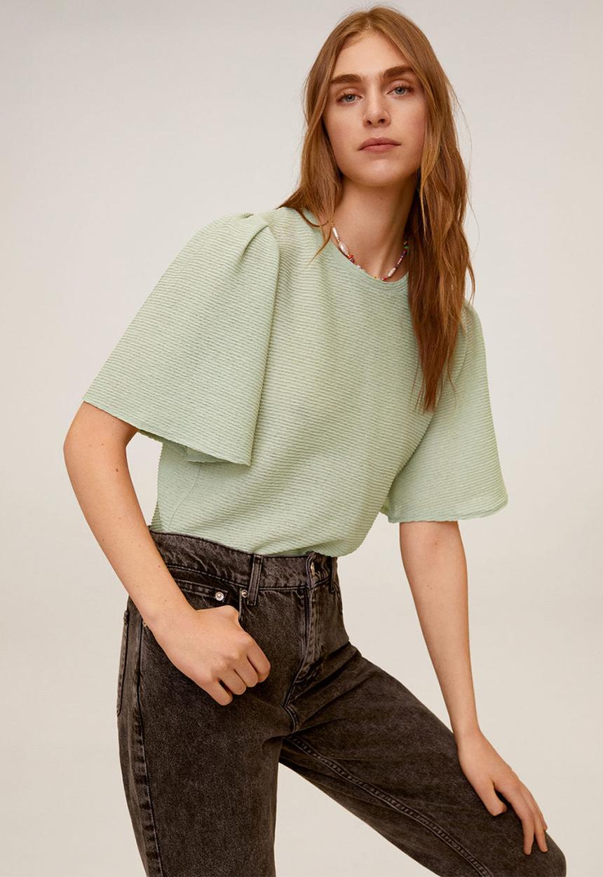 MANGO - T-shirt canilla - green