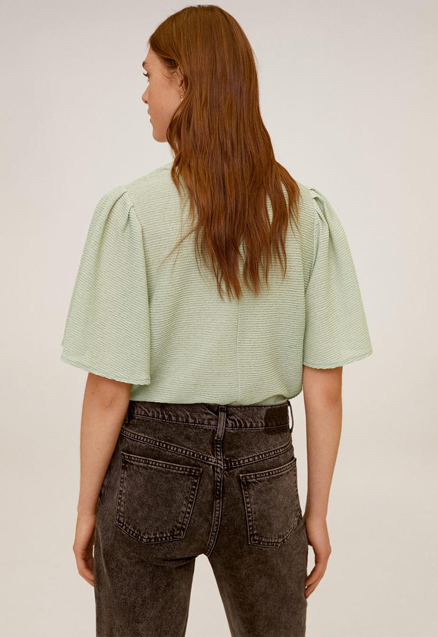MANGO - T-shirt canilla - green