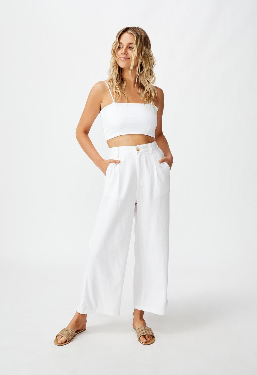 Cotton On - Cindy wide leg pant - white