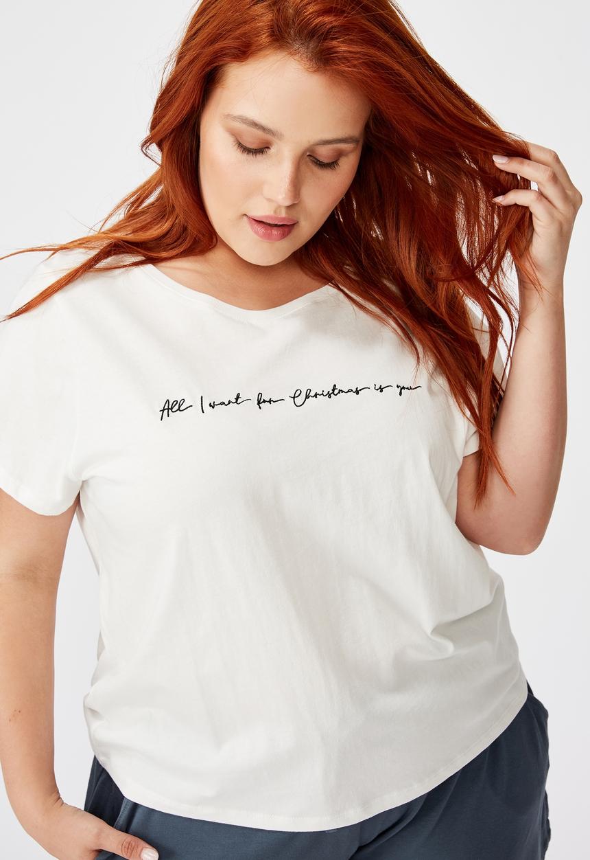 Cotton On - Curve jersey bed t-shirt - lcn gm mariah