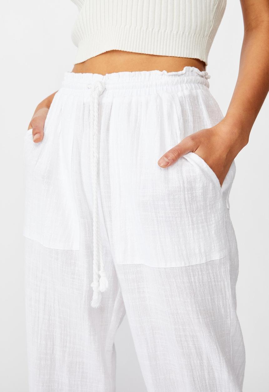 Cotton On - Weekend pant - white