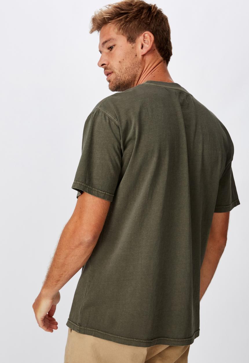 Cotton On - Loose fit washed pocket tee - khaki