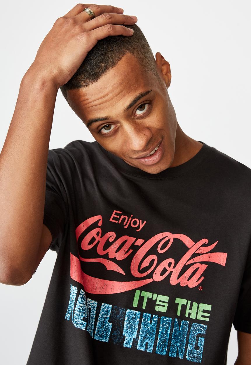 Cotton On - Tbar collab pop culture T-shirt - washed black