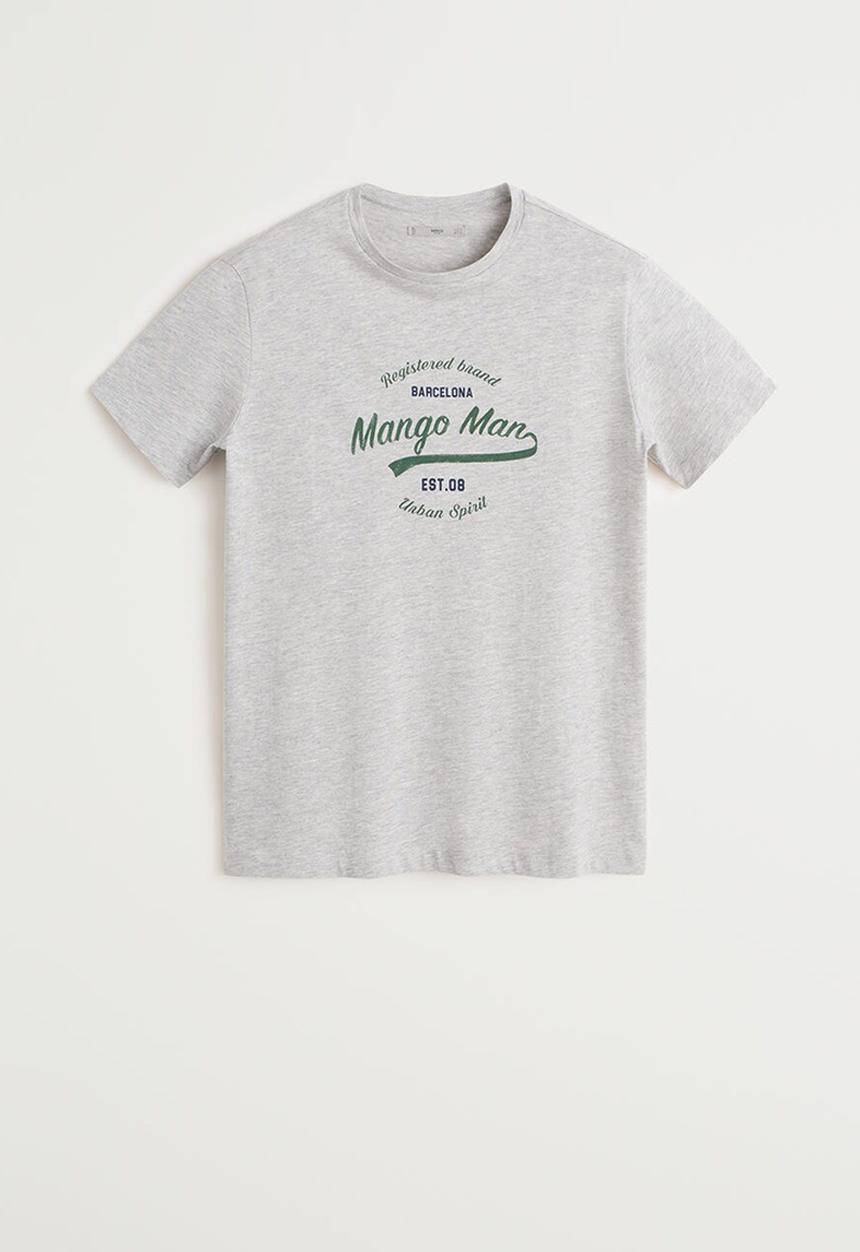 MANGO - Logohe T-shirt - grey
