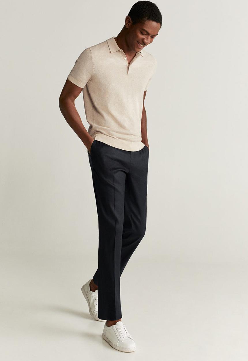 MANGO - Pixel polo shirt - beige