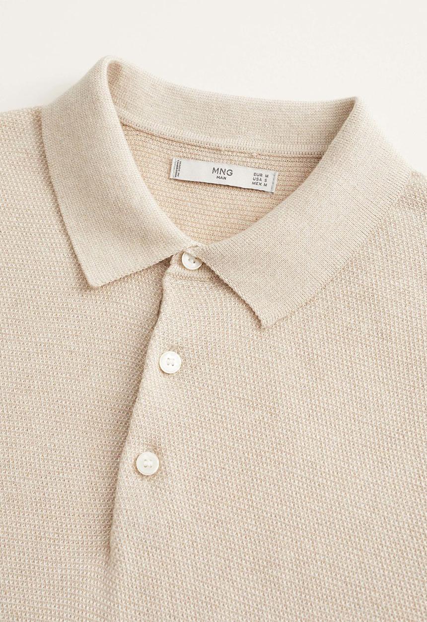 MANGO - Pixel polo shirt - beige