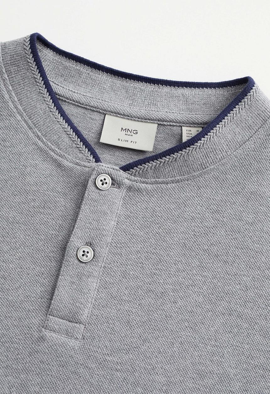 MANGO - Clover polo shirt - grey