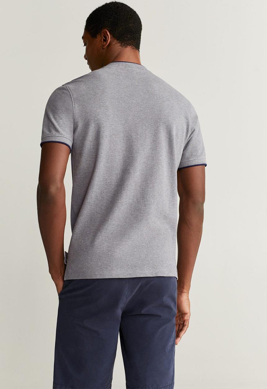 MANGO - Clover polo shirt - grey